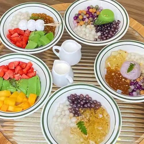 网红甜品碗密胺汤圆碗高颜值