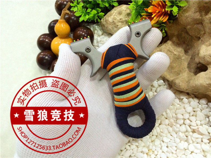 新款扁皮锁凤弹弓钛合金直板六连瞄光纤瞄锁喉夹片快压螺丝免绑弓