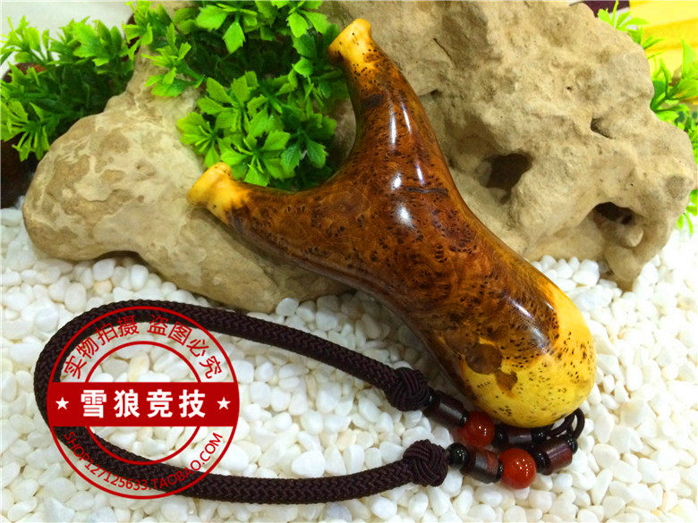 精品麻梨疙瘩弹弓 满花火琉璃麻利疙瘩飞虎弓 纯手工扁皮弓包邮