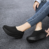 妈妈鞋 护士女鞋 单鞋 跨境大码 运动鞋 鞋 厚底EVA底轻便跑步摇摇鞋