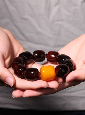 西藏高原老料牦牛角手串