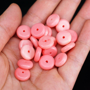 粉贝紫贝女王贝隔片 隔珠 diy手工饰品 文玩配饰星月菩提佛珠配珠