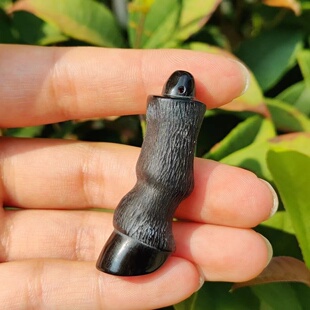 驴蹄雕刻蹄子吊坠霸气脖挂天然黑驴蹄子吊坠文玩吊坠户外手把件
