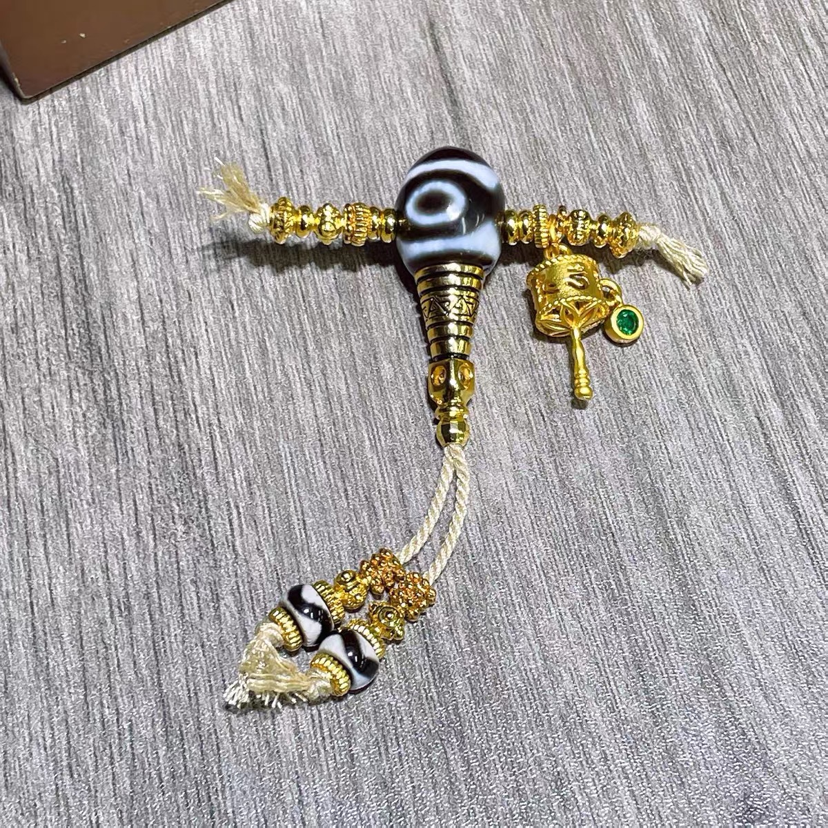 玛瑙天珠三通套装手工diy配件手链挂件配饰时尚饰品文玩