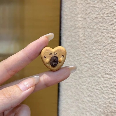 桃木咖啡豆爱心diy配件手工材料手链串珠项链挂件手串文玩配饰品