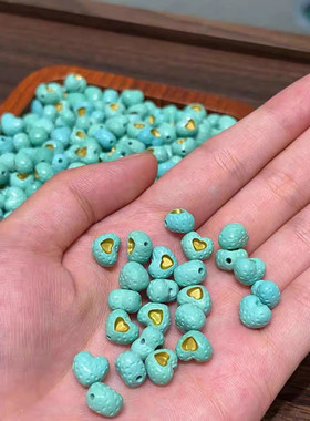 菱镁矿陨石爱心散珠 DIY文玩佛珠手串项链