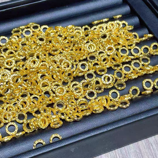 沙金跑环盘缠配件diy手工编织手绳项链手串文玩饰品隔珠散珠