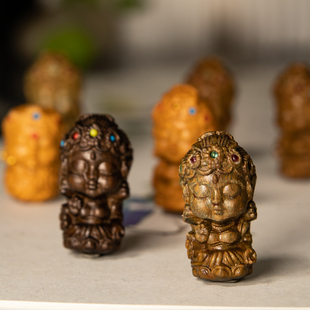 沉香老山檀木度母diy配件 手工编织手串项链文玩星月菩提金刚配饰