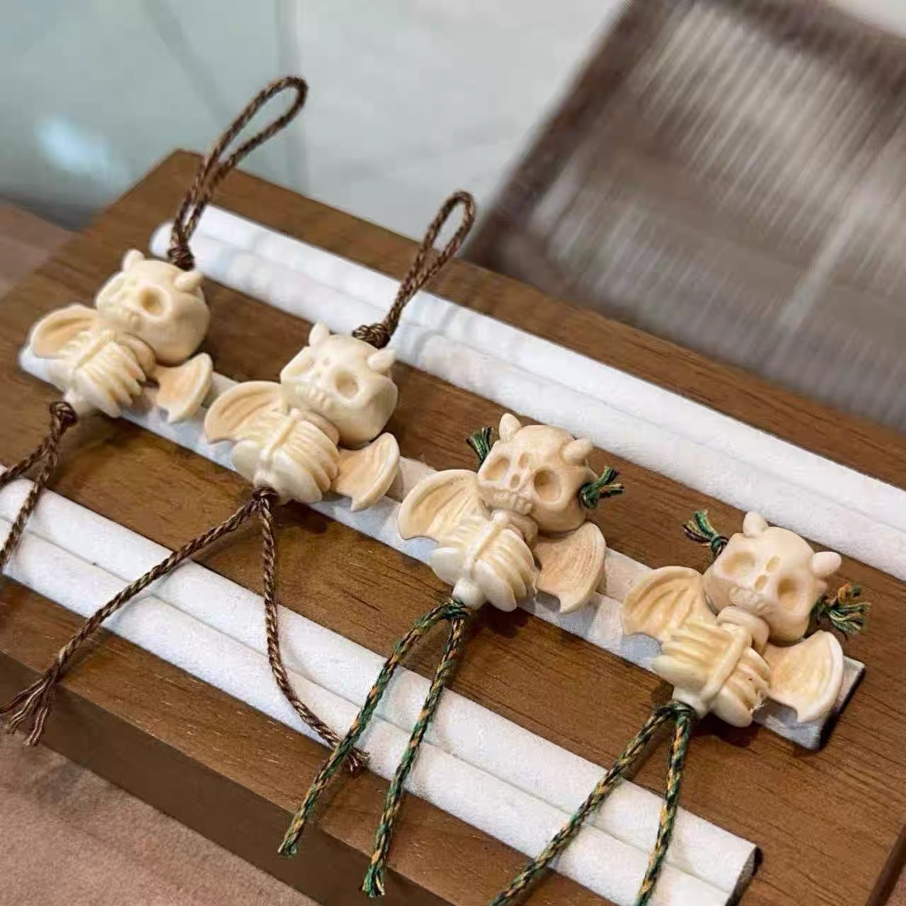 鹿角根付分体小恶魔配件手工diy文玩饰品佛珠串珠手链项链