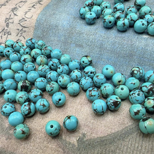 高瓷菱镁矿松石唐三彩隔珠散珠子diy手链项链挂件配饰文玩配件