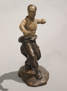 石湾公仔陶瓷摆件少林功夫