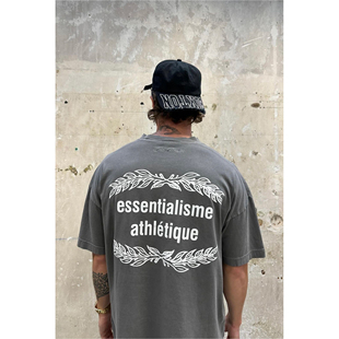 Cole Buxton夏季美式小众做就黑简约标语字母logo印花宽松短袖T恤