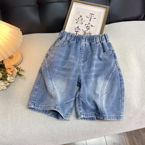 海洋家特价童装 男女童夏季潮款短裤中大童牛仔裤儿童休闲五分裤