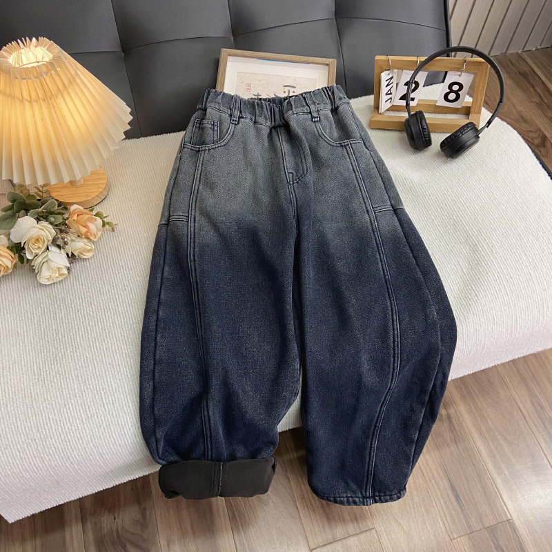 海洋家特价童装 男女童秋冬款牛仔裤中大童一体绒长裤儿童休闲裤,童装/婴儿装/亲子装,儿童牛仔裤,淘宝优惠券,粉丝福利购,淘宝优惠卷