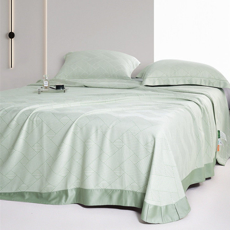 冰丝竹纤维凉席三件套百分百夏季床单软席子夏天可水洗双层空调席