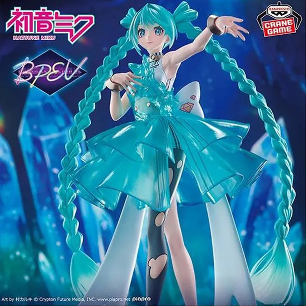 爱玩乐 日版眼镜厂 V家 初音未来 水晶翡翠 BPEV景品手办现货包邮