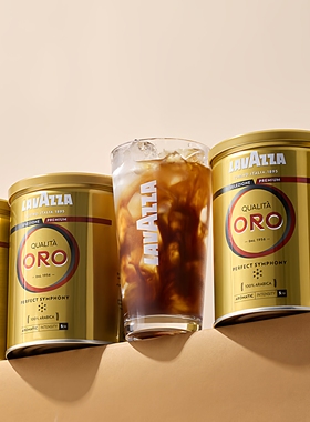 LAVAZZA拉瓦萨意大利原装进口ORO欧罗金标办公手冲香浓现磨咖啡粉