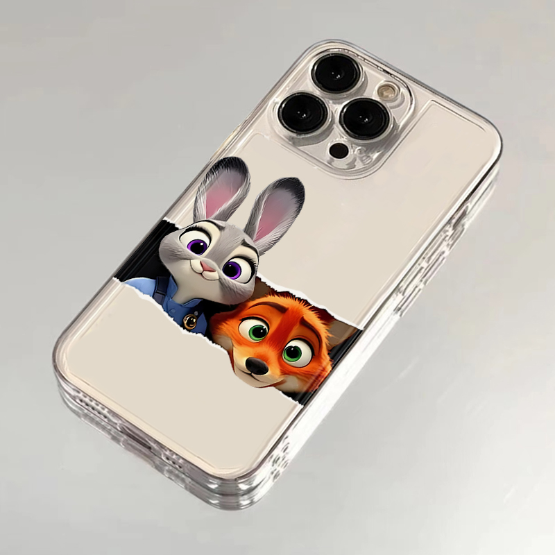 情侣尼克朱迪适用苹果16promax手机壳iphone14华为mate60pro透明Pura70荣耀300女reno13保护套vivos20小米15