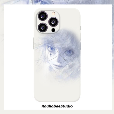 素描唯美少女适用苹果17promax手机壳iphone16华为mate60pro菲林Pura70荣耀300女reno13保护套vivos20小米15