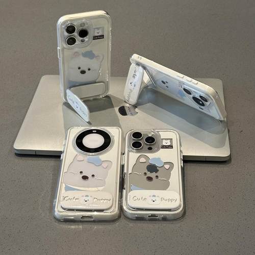 镂空西高地适用苹果16promax手机壳iphone14PRO华为mate60pro支架Pura70荣耀400女reno14保护套vivos30小米15