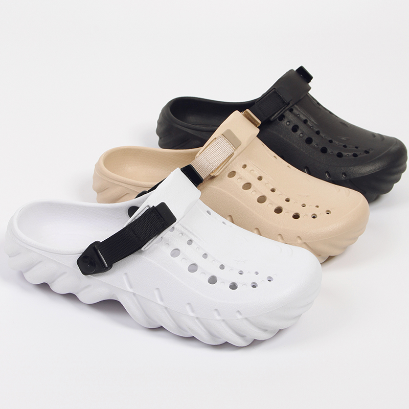 时尚包头轮胎底洞洞鞋女居家软底轻便夏季拖鞋防滑浴室拖鞋可外穿