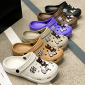 夏季 护士外穿外出百搭卡通情侣可爱休闲海边平底凉拖鞋 洞洞鞋 新款