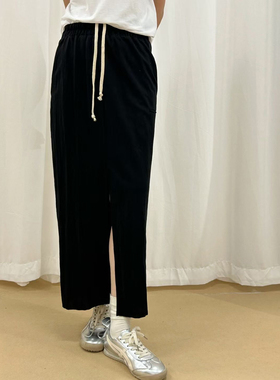 MQ22097A夏季MACQNF气质宽松百搭显瘦前开叉半身裙女