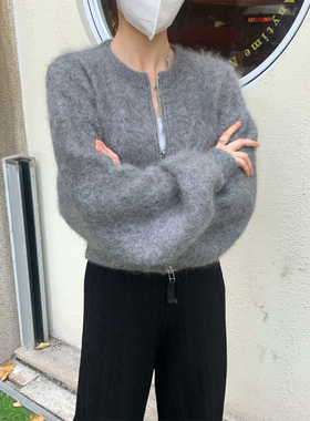 MACQNF正品2022秋冬气质时尚双面加厚马海绒拉链外套女MQ89112/A