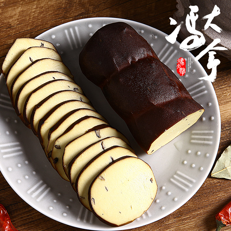 冯大拿东北特产豆制品素肉素食豆干香干素鸡豆腐熟食350g香菇肠