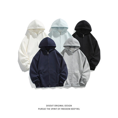 「设计师品牌」新款春季潮流百搭拉链连帽卫衣
