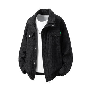 5XL百搭工装 外套男 牛仔夹克男大码 「设计师品牌」小香风美式