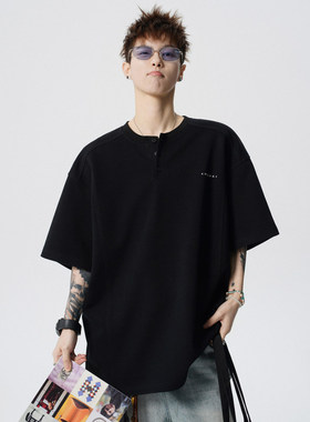 「设计师品牌」260g重磅凉感透气字母冰丝棉短袖T恤男