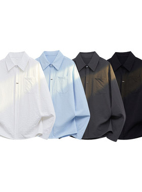 「设计师品牌」春夏大码纯欲设计感衬衫