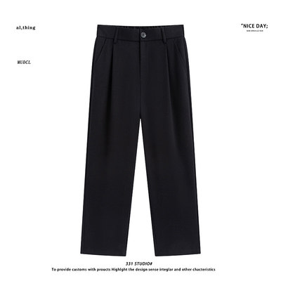 「设计师品牌」2026夏季莱赛尔冰丝垂感直筒休闲裤