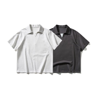 「设计师品牌」禾木假两件POLOT男夏季短袖T恤衫