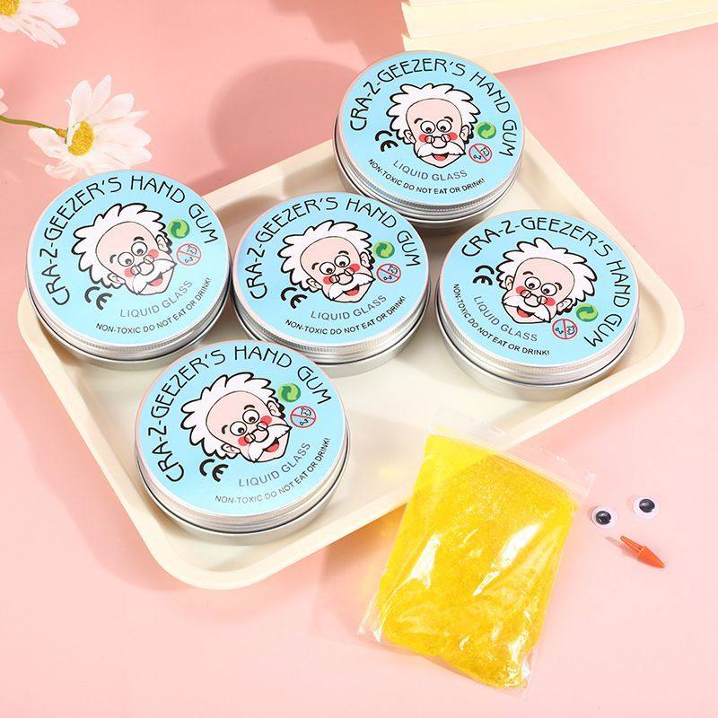 网红老人头液态玻璃泥儿童非牛顿透明史莱姆起泡胶水晶泥原液便宜