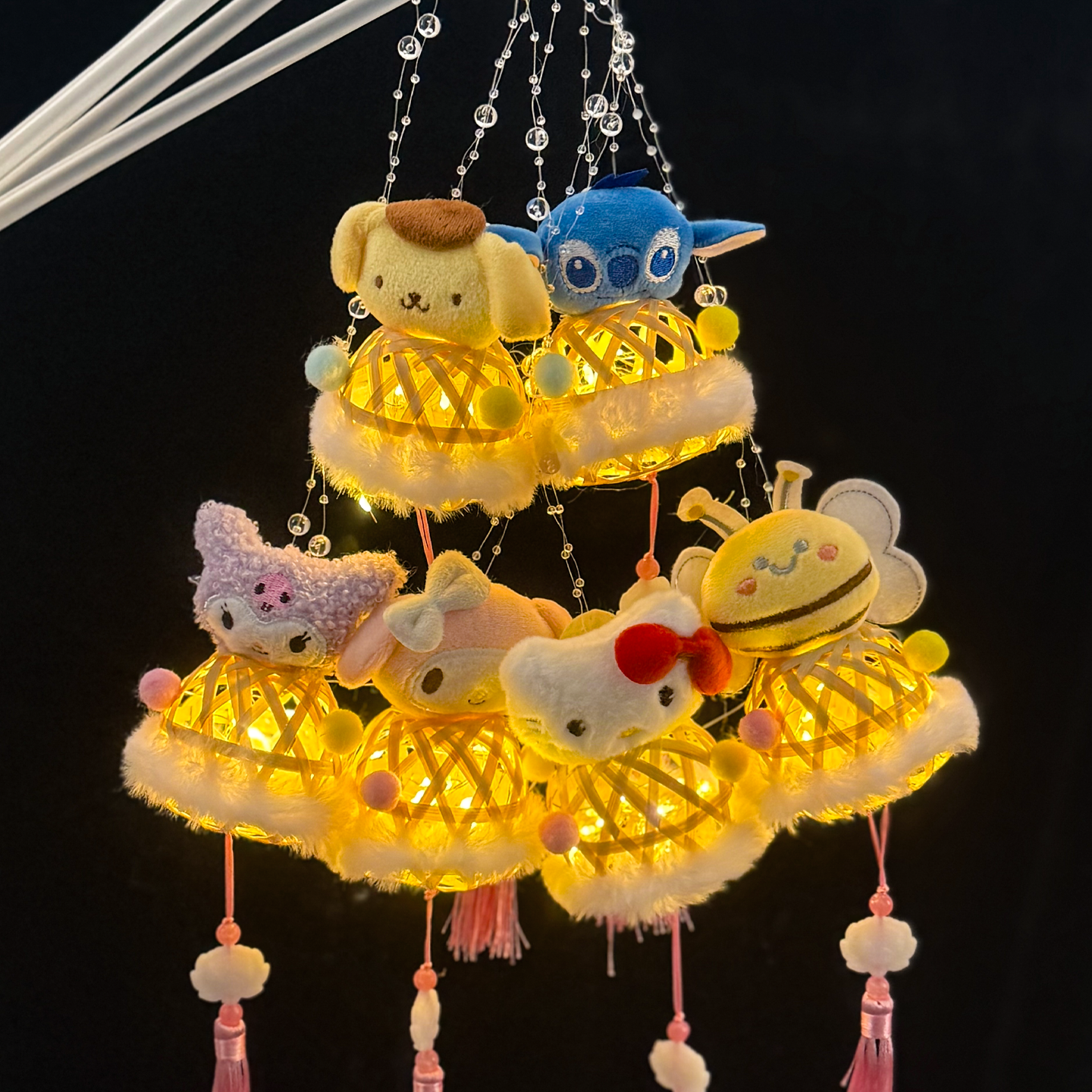 创意成品可爱玩偶竹编小灯笼2026新款中秋元宵送小朋友手提花灯,家居饰品,仿真花/假花,淘宝优惠券,粉丝福利购,淘宝优惠卷