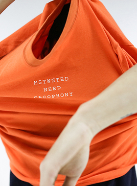 Mostwantedlab基础字母印花短袖情侣宽松休闲圆领打底衫T恤男MWTD