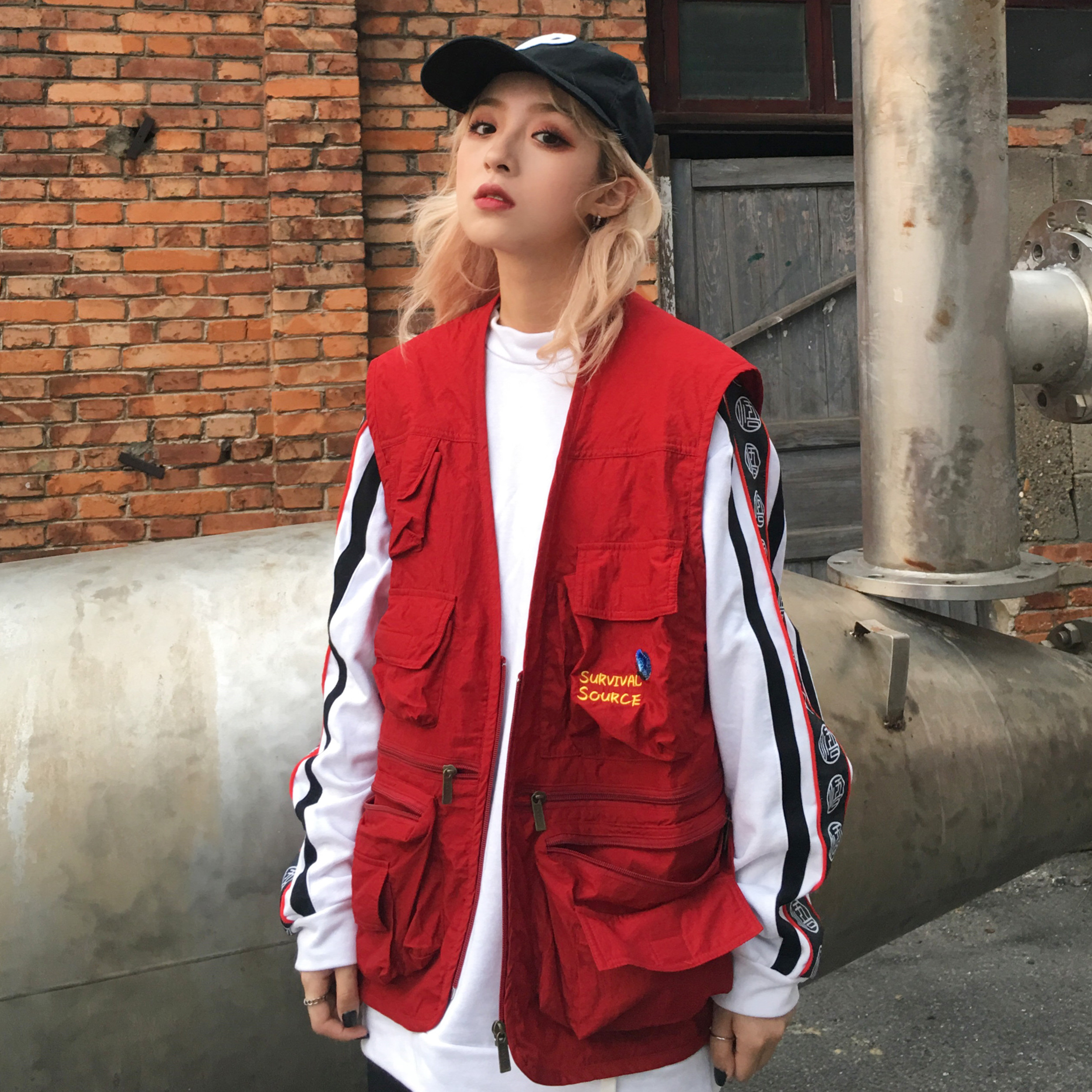 机能口袋工装马甲廉航背心外套男