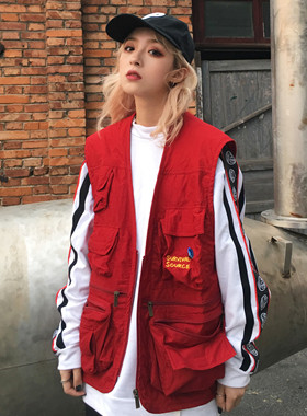 SKRM & Survival source机能多口袋工装马甲廉航多功能背心外套男