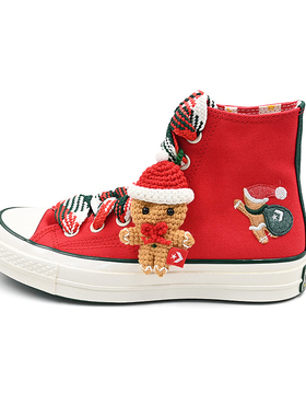 Converse匡威女运动休闲鞋70 SNL高帮格子撞色百搭帆布鞋A12454C