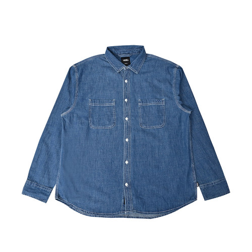 VANS范斯秋季Chambray LS Woven运动休闲长袖牛仔衬衫VN000T6A0D8