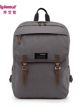 Samsonite新秀丽学生14寸笔记本电脑双肩包文艺男书包96Q*08011