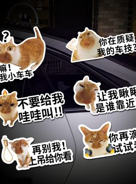 干嘛这我小车车贴纸创意车尾磁吸