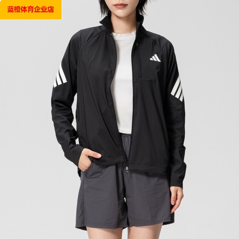 阿迪达斯外套2026新款女装潮流运动服休闲户外上衣梭织夹克JZ5145