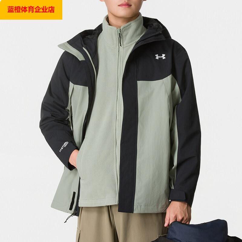 男装三合一冲锋衣抓绒内胆