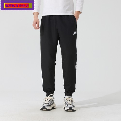 阿迪达斯黑色长裤男夏季新
