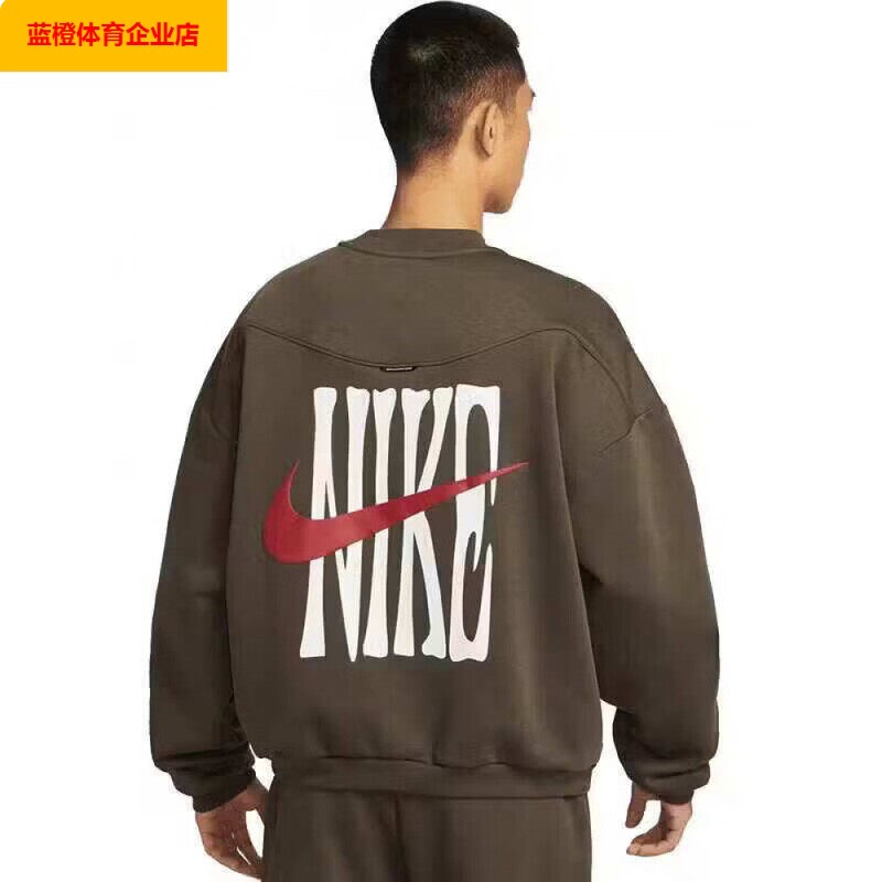NIKE耐克圆领卫衣男春季新款宽松休闲上衣运动服长袖套头衫IQ3819