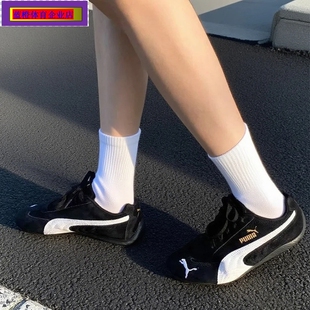 [ROSE朴彩英同系列]PUMA男女鞋新款黑色低帮休闲薄底德训鞋406329