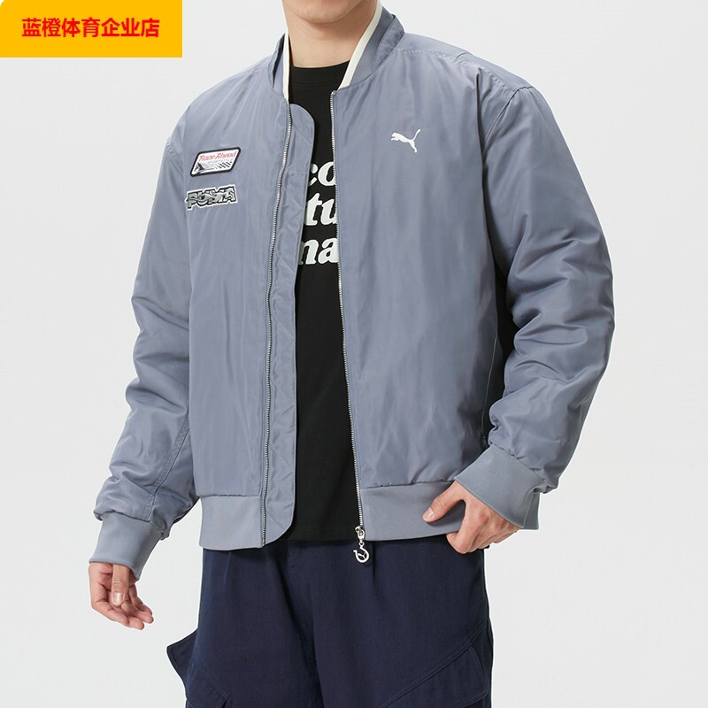 PUMA防风马年新年款宽松飞行员夹克男装女装冬夹棉外套636028